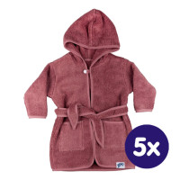 Szlafrok z bawełny organicznej XKKO Organic - Lavender Aura 12-24m 5x1szt. (Hurtowe opak.)