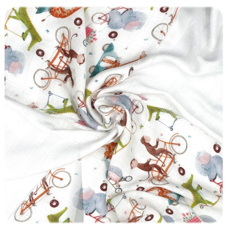 Bambusowe pieluchy XKKO BMB 30x30 Digi - ZOO on the Road MIX