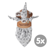 Przytulanka bambusowa XKKO BMB - Little Stars Silver 5x1szt. (Hurtowe opak.)