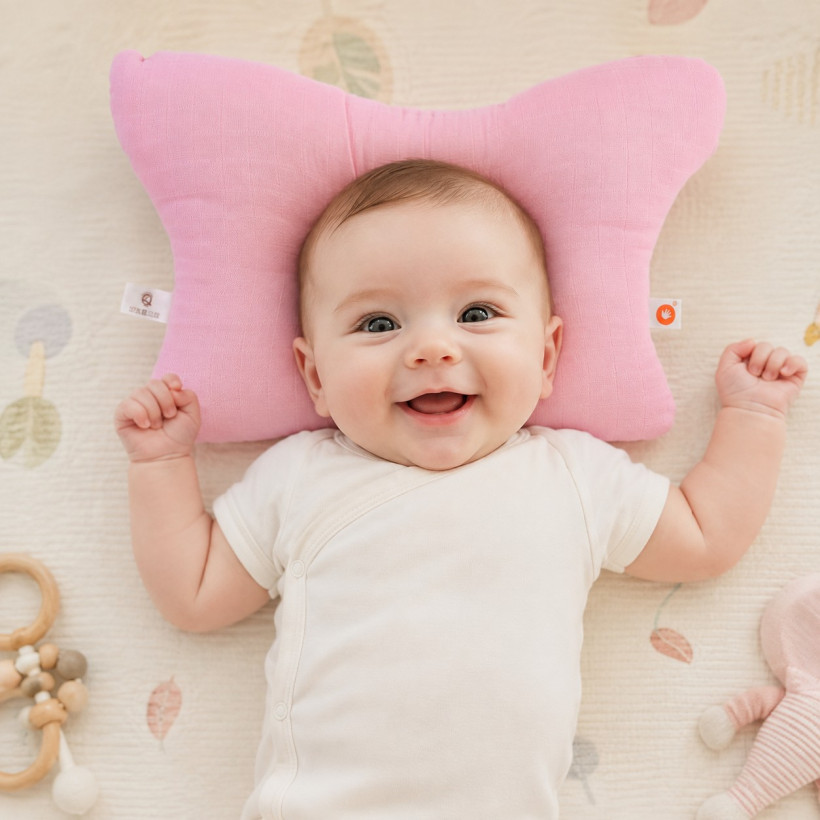 XKKO BMB Poduszka z muślinu bambusowego - Baby Pink