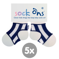 Sock Ons Designer - Navy Stripes 5x1para (Hurtowe opak.)