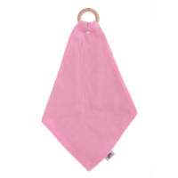 Gryzak bambusowy XKKO BMB z muślinem - Baby Pink 6x1szt. (Hurt. opak.)