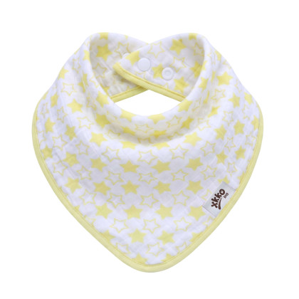 Bandanka bambusowa XKKO BMB - Little Stars Lemon
