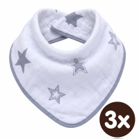 Bandanka bambusowa XKKO BMB - Silver Stars 3x1szt. (Hurtowe opak.)