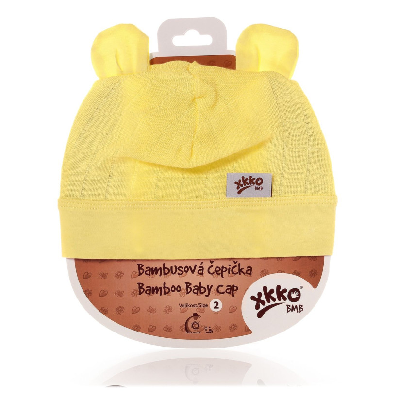 Czapka bambusowa XKKO BMB - Lemon 3x1szt. (Hurtowe opak.)