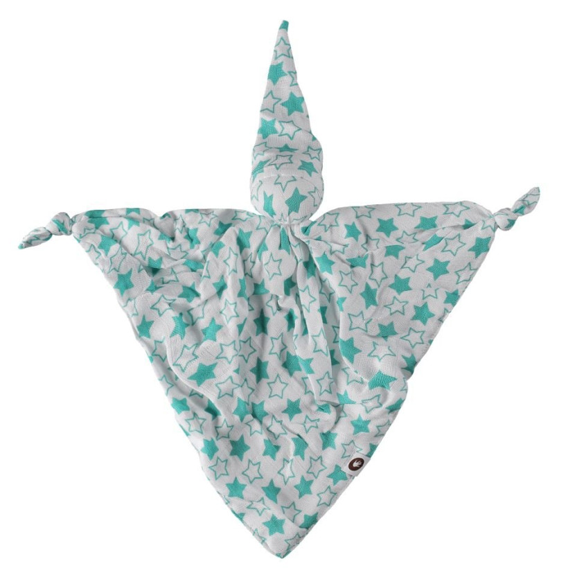 Przytulanka bambusowa XKKO BMB - Little Stars Turquoise 5x1szt. (Hurtowe opak.)