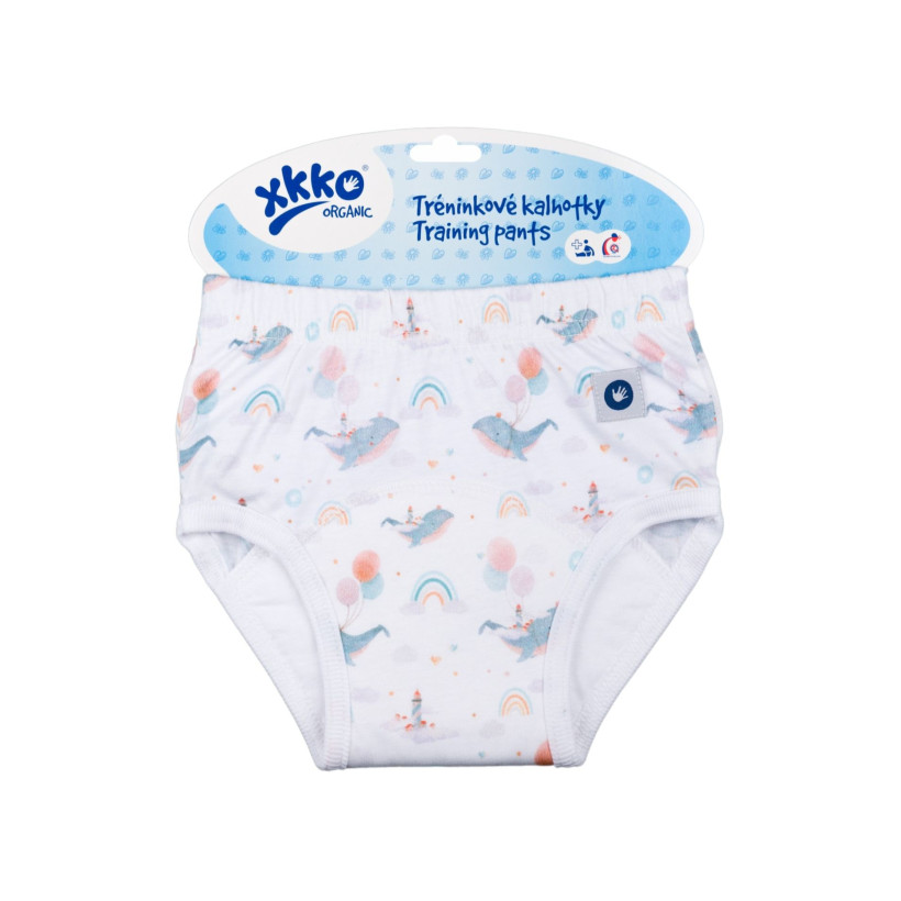 Majtki treningowe XKKO Organic - Sky Whale Rozmiar M