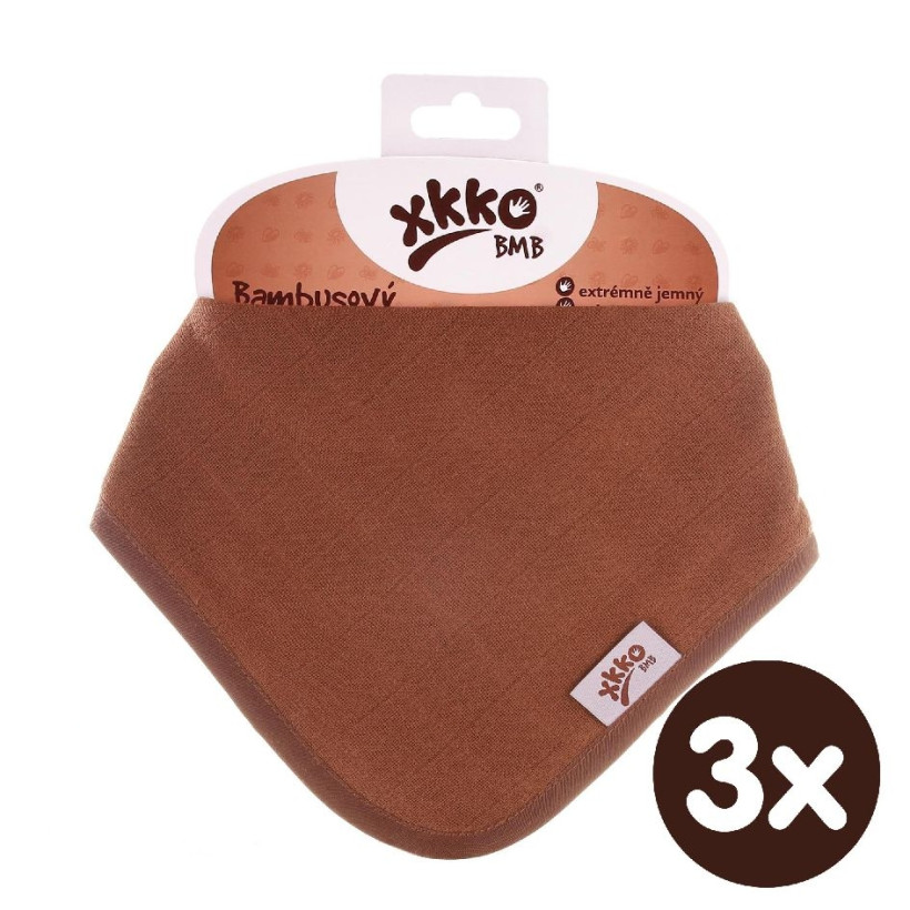 Bandanka bambusowa XKKO BMB - Milk Choco 3x1szt. (Hurtowe opak.)