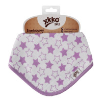 Bandanka bambusowa XKKO BMB - Little Stars Lilac 3x1szt. (Hurtowe opak.)