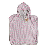 Ponczo bambusowe XKKO BMB - Chevron Baby Pink 5x1szt. (Hurt. opak.)