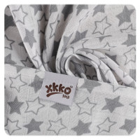 Pielucha bambusowa XKKO BMB 90x100 - Little Stars Silver