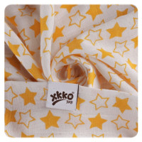 Pielucha bambusowa XKKO BMB 90x100 - Little Stars Orange