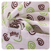 Bambusowe pieluchy XKKO BMB 70x70 - Spirals&Bubbles Lime MIX