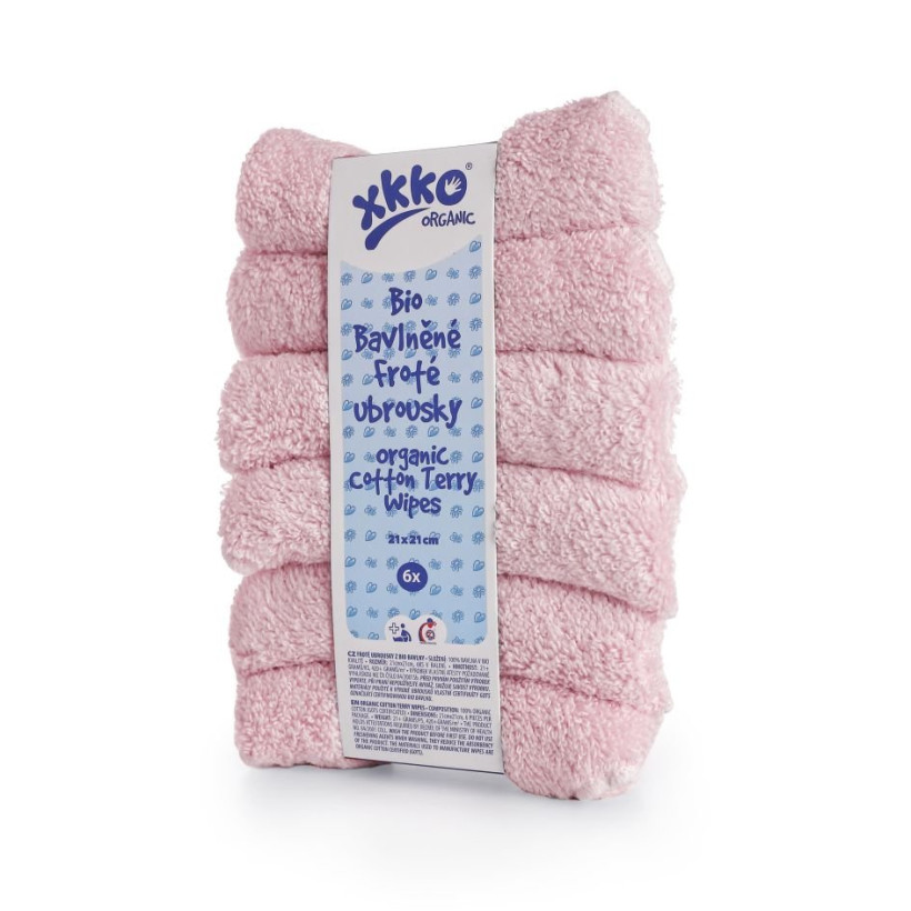 Frotte serwetki XKKO Organic 21x21 -  Baby Pink