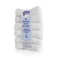 Frotte serwetki XKKO Organic 21x21-  Białe 5x6szt. (Hurtowe opak.)