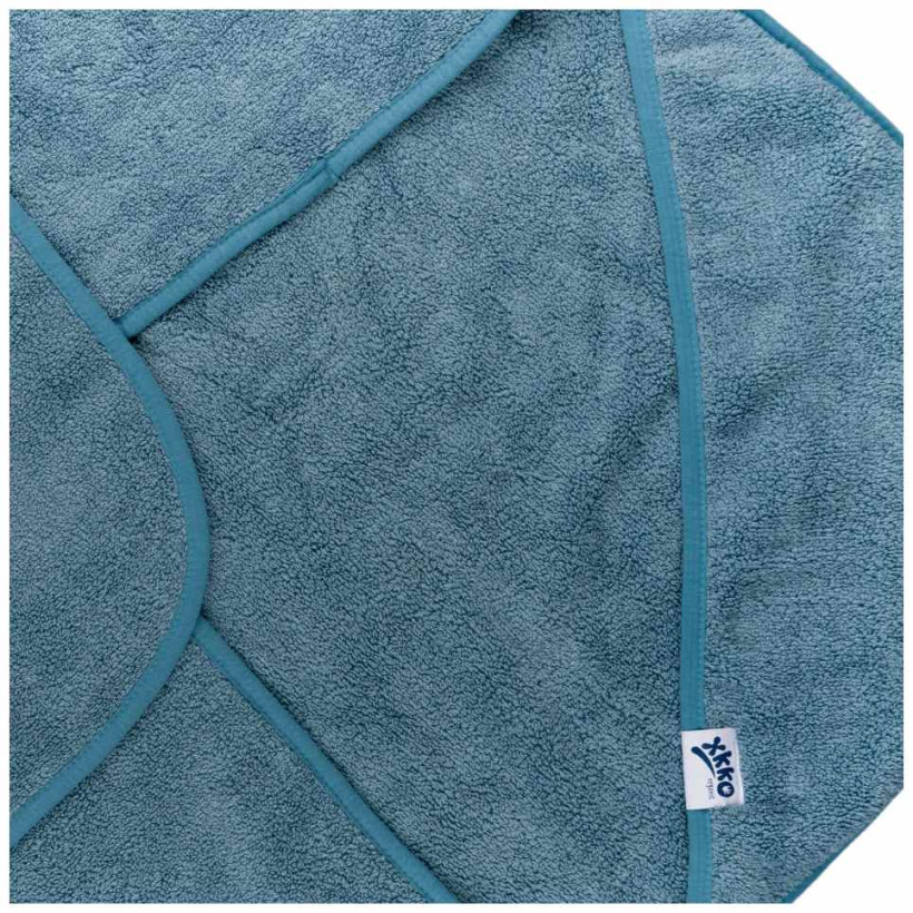 Ręcznik z kapturkiem z bawełny organicznej XKKO Organic 90x90 - Mountain Spring