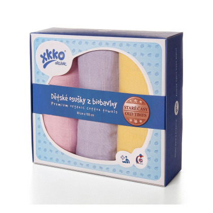 Pieluchy XKKO Organic 90x100 Stare Czasy - Pastels For Girls