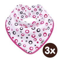 Bandanka bambusowa XKKO BMB - Magenta Bubbles 3x1szt. (Hurtowe opak.)