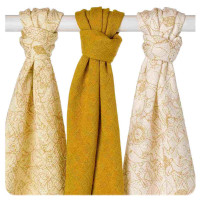 Bambusowe pieluchy XKKO BMB 70x70 - Safari Honey Mustard MIX