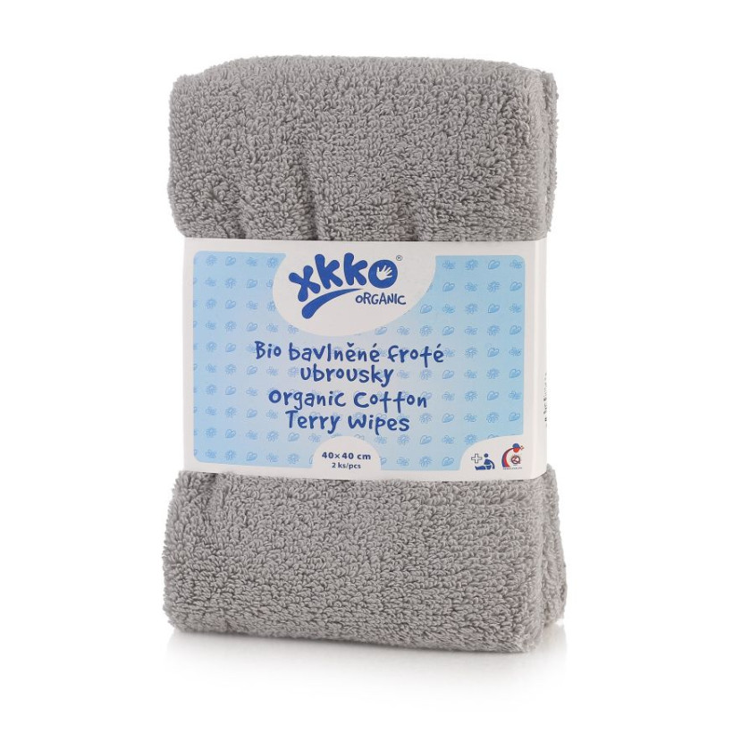 Frotte serwetki XKKO Organic 40x40 - Grey