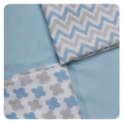 Bambusowe pieluchy XKKO BMB 30x30 - Scandinavian Baby Blue MIX