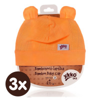 Czapka bambusowa XKKO BMB - Orange 3x1szt. (Hurtowe opak.)