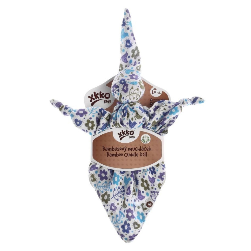 Przytulanka bambusowa XKKO BMB - Flowers&Birds Boys 5x1szt. (Hurtowe opak.)