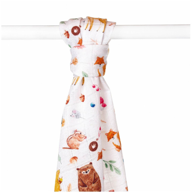 Pielucha bambusowa XKKO BMB 90x100 Digi - Wild Forest