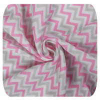 Pielucha bambusowa XKKO BMB 90x100 - Baby Pink Chevron