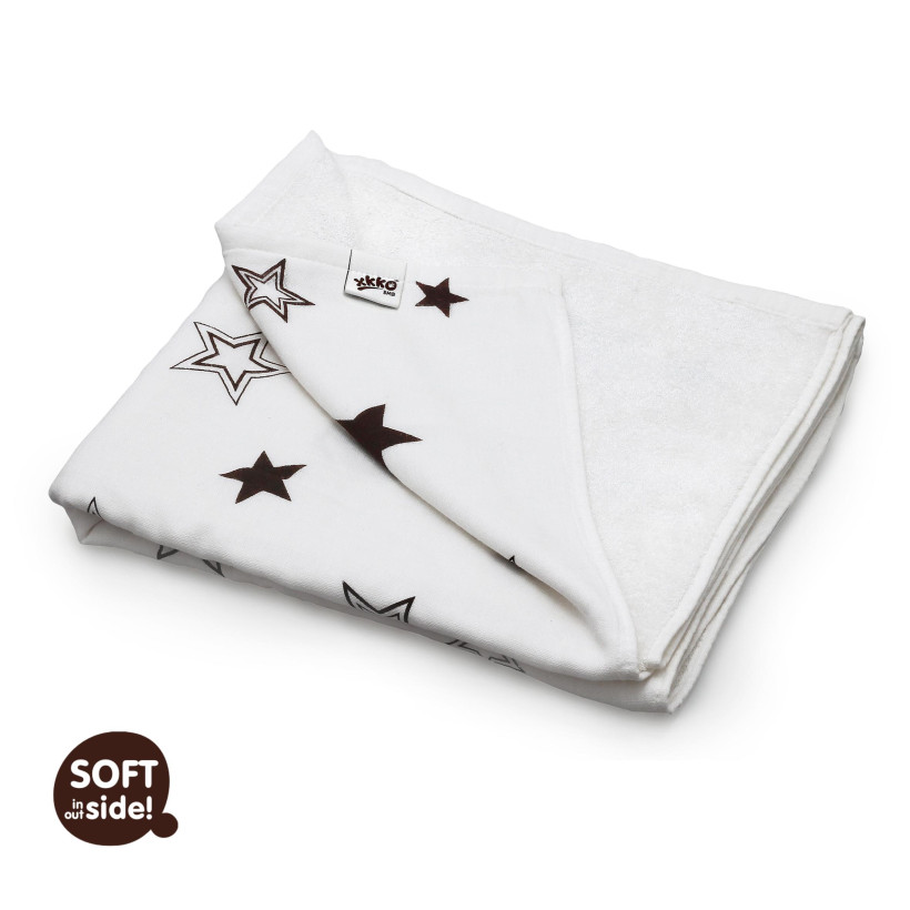 Kocyk bambusowy XKKO BMB 130x70 - Natural Brown Stars