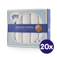Pieluszki XKKO Organic 80x80 - Stare Czasy Białe 20x5szt. (Hurtowe opak.)