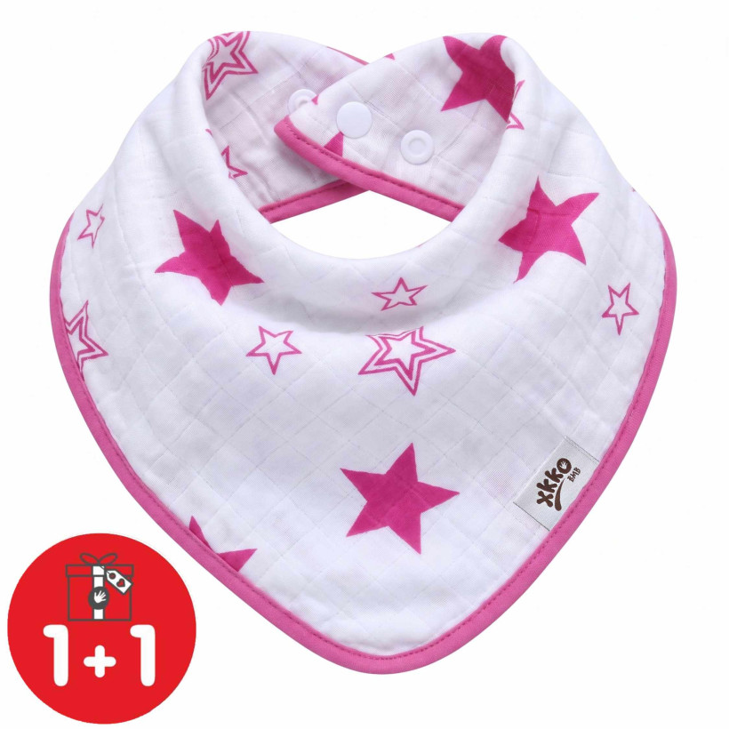 Bandanka bambusowa XKKO BMB - Magenta Stars