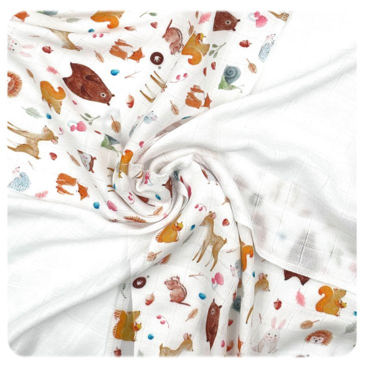 Bambusowe pieluchy XKKO BMB 30x30 Digi - Wild Forest MIX