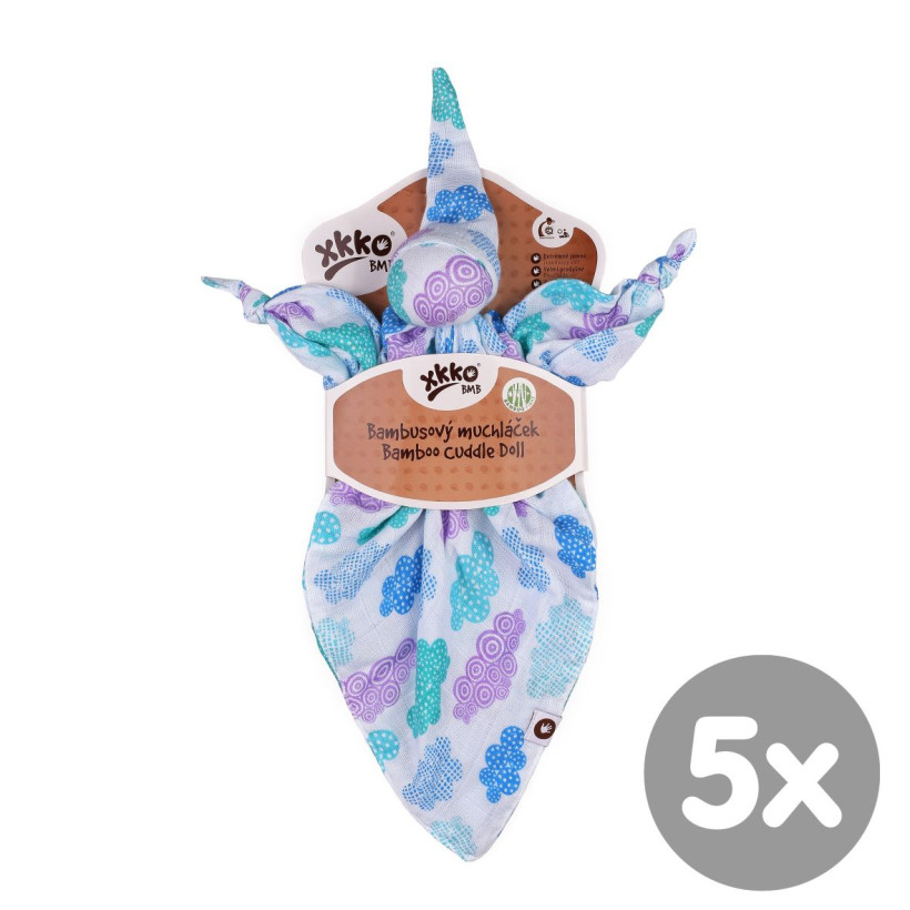 Przytulanka bambusowa XKKO BMB - Heaven for Boys 5x1szt. (Hurtowe opak.)