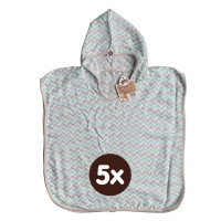 Ponczo bambusowe XKKO BMB - Chevron Mint 5x1szt. (Hurt. opak.)