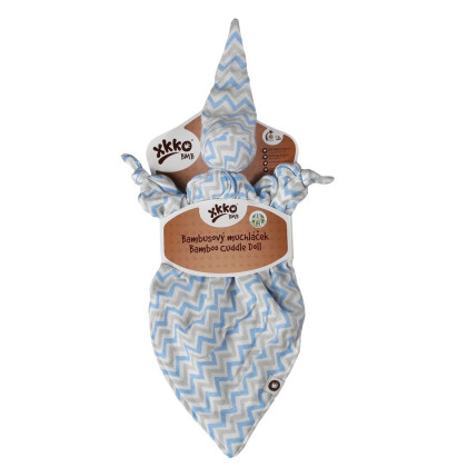 Przytulanka bambusowa XKKO BMB - Baby Blue Chevron