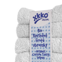 Frotte serwetki XKKO Organic 21x21-  Białe