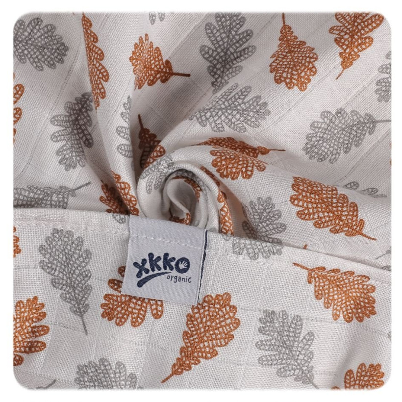 Pieluszki XKKO Organic 70x70 Organic Stare Czasy - Oak  5x3szt. (Hurtowe opak.)