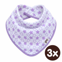 Bandanka bambusowa XKKO BMB - Little Stars Lilac 3x1szt. (Hurtowe opak.)