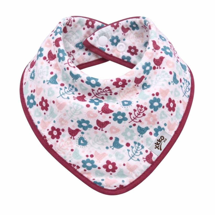 Bandanka bambusowa XKKO BMB - Flowers&Birds Girls