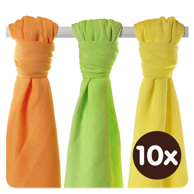 Bambusowe pieluchy XKKO BMB 70x70 - Colours 10x3st. (Hurtowe opak.)