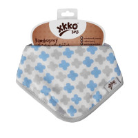 Bandanka bambusowa XKKO BMB - Scandinavian Baby Blue Cross