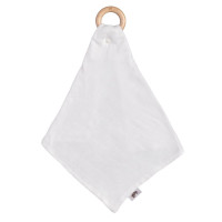 Gryzak bambusowy XKKO BMB z muślinem - White 6x1szt. (Hurt. opak.)