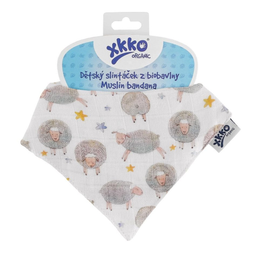 Bandanka XKKO Organic - Dreamy Sheeps 3x1szt. (Hurtowe opak.)