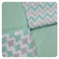 Bambusowe pieluchy XKKO BMB 30x30 - Scandinavian Mint MIX