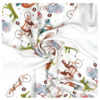 Bambusowe pieluchy XKKO BMB 30x30 Digi - ZOO on the Road MIX