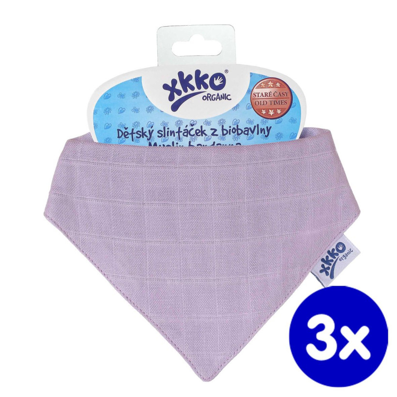 Bandanka XKKO Organic Stare Czasy - Ultra Violet 3x1szt. (Hurtowe opak.)