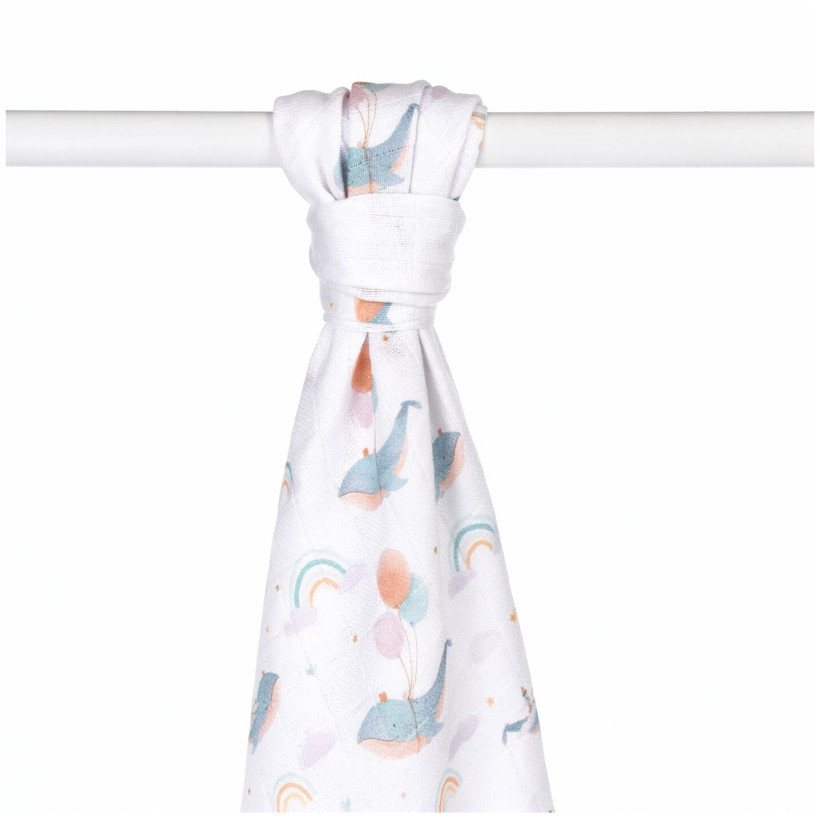 Pielucha bambusowa XKKO BMB 90x100 Digi - Sky Whale