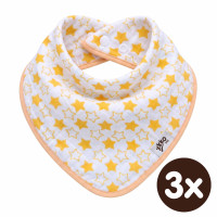 Bandanka bambusowa XKKO BMB - Little Stars Orange 3x1szt. (Hurtowe opak.)
