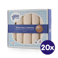 Pieluszki XKKO Organic 80x80 - Stare Czasy Natural 20x5szt. (Hurtowe opak.)